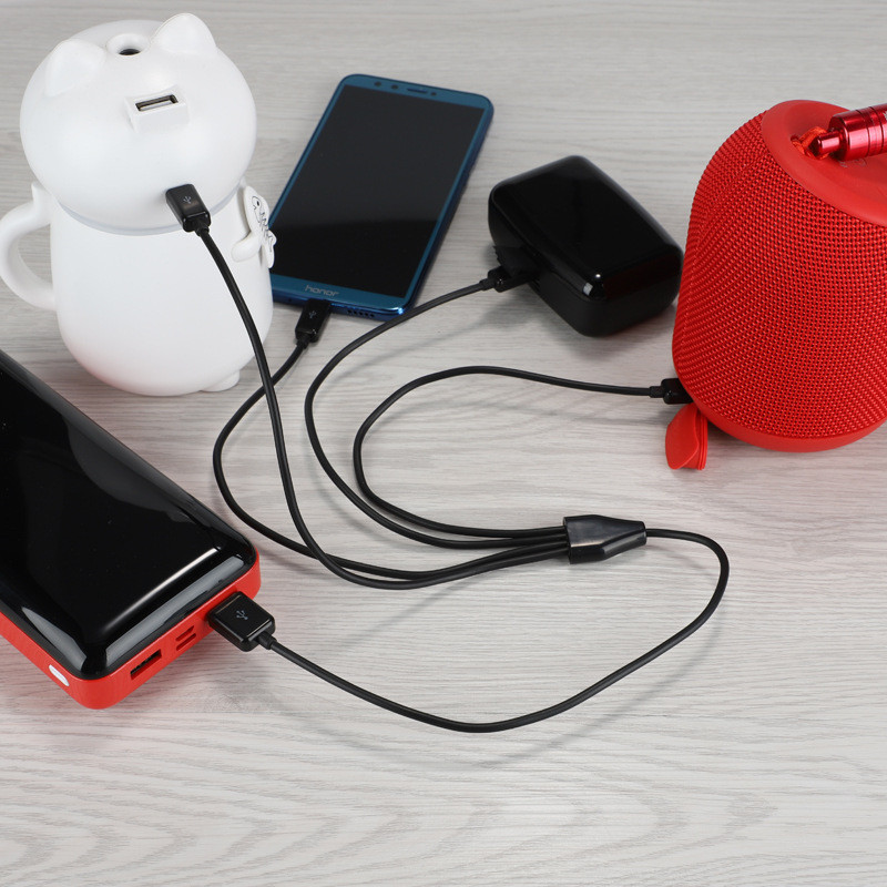 Cablu de încărcare Splitter Micro USB la USB cu 4 porturi de 0,5 M pentru tabletă smartphone