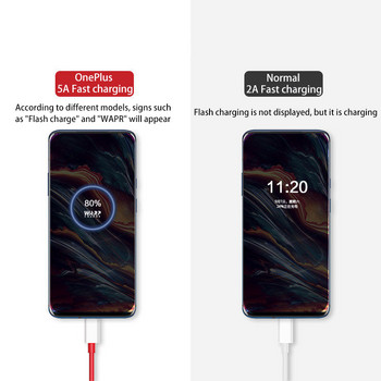 Για τηλέφωνο OnePlus Καλώδιο φόρτισης καλωδίου τύπου C 30W Καλώδιο δεδομένων μετάδοσης υψηλής ταχύτητας 5A Γρήγορη φόρτιση Καλώδιο φόρτισης καλωδίου USB C