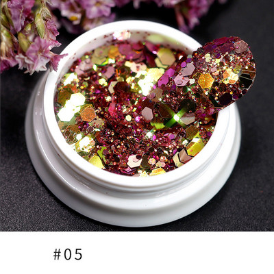 Sidabro mėlyna stambi blizgučiai nagų blizgučiai lazeriu aukso sidabro nagų dribsniai manikiūras Spalvinga pudra blizgantis šešiakampis dekoras