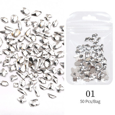50 tk/kott Glitter kuldne hõbedane vibusõlme 3D küünekunstiga pimedas helendav ornament must valge südamega kivist küünte aksessuaarid