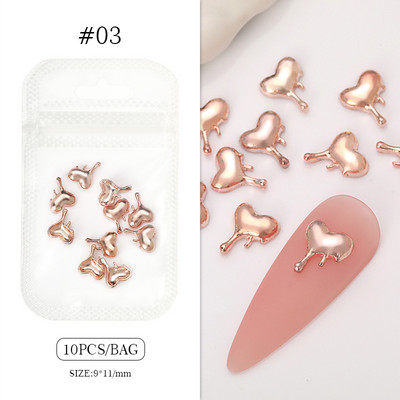 50 tk/kott Glitter kuldne hõbedane vibusõlme 3D küünekunstiga pimedas helendav ornament must valge südamega kivist küünte aksessuaarid