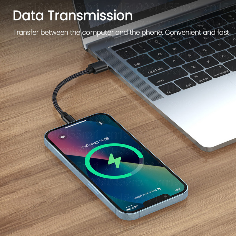 Φορητό καλώδιο δεδομένων USB 30 cm USB A σε 8Pin για iPhone 14 13 12 Pro Max 2,4A Γρήγορη φόρτιση Τηλεφώνου φόρτισης Εξαιρετικά σύντομο καλώδιο δεδομένων