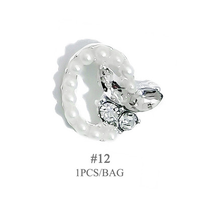 1vnt. Sidabrinis baltas opalas brangakmeniai drugelio nagų smeigtukai auksinės širdelės Bowknot nagų krištolo papuošalai manikiūras 3D nagų dailės dekoracijos