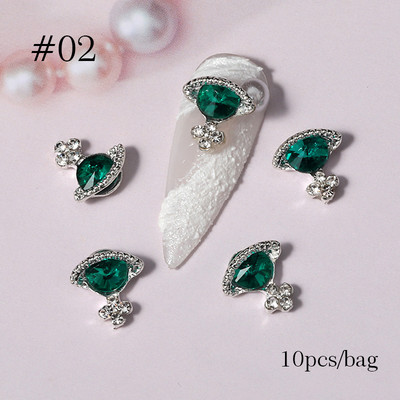 10 bucăți 3D Nail Charm Pink Nud Ribbon Rășină Bowknot Fluture Strass Nail Art Decorare Accesorii Accesorii pentru DIY Manicur