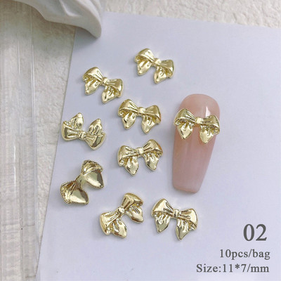 10 bucăți 3D Nail Charm Pink Nud Ribbon Rășină Bowknot Fluture Strass Nail Art Decorare Accesorii Accesorii pentru DIY Manicur