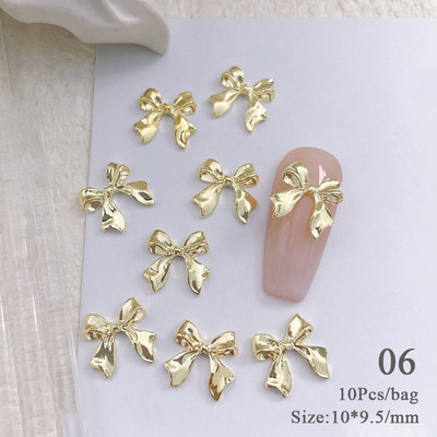 10 bucăți 3D Nail Charm Pink Nud Ribbon Rășină Bowknot Fluture Strass Nail Art Decorare Accesorii Accesorii pentru DIY Manicur