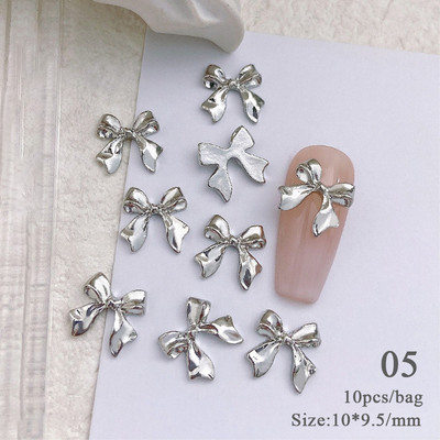10 bucăți 3D Nail Charm Pink Nud Ribbon Rășină Bowknot Fluture Strass Nail Art Decorare Accesorii Accesorii pentru DIY Manicur