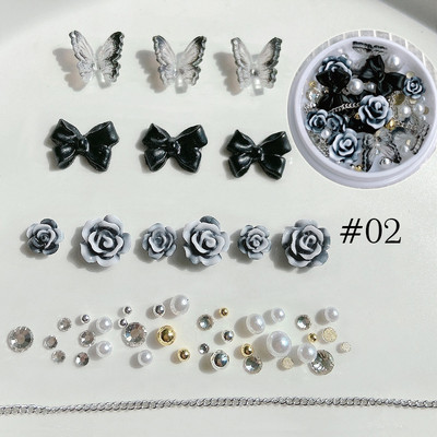 Strasuri pentru unghii 3D cu stea cu inimă roz Piese pentru unghii Piese pentru unghii Aripi acrilice Accesorii pentru decorarea unghiilor 3D Manichiură