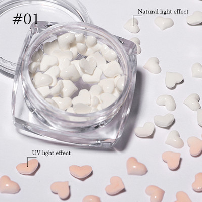 Culori bomboane Dimensiuni mixte Inimă de dragoste Mărgele de cristal rotunde AB 3D Nail Art Strasuri DIY Flatback Pietre acrilice Decorații