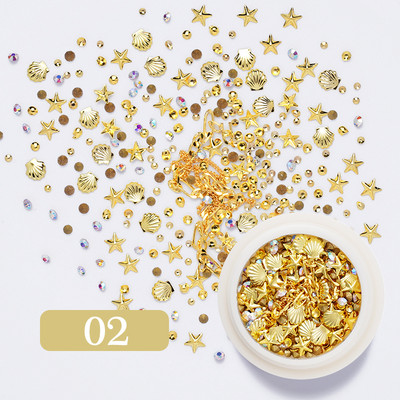 Culori bomboane Dimensiuni mixte Inimă de dragoste Mărgele de cristal rotunde AB 3D Nail Art Strasuri DIY Flatback Pietre acrilice Decorații