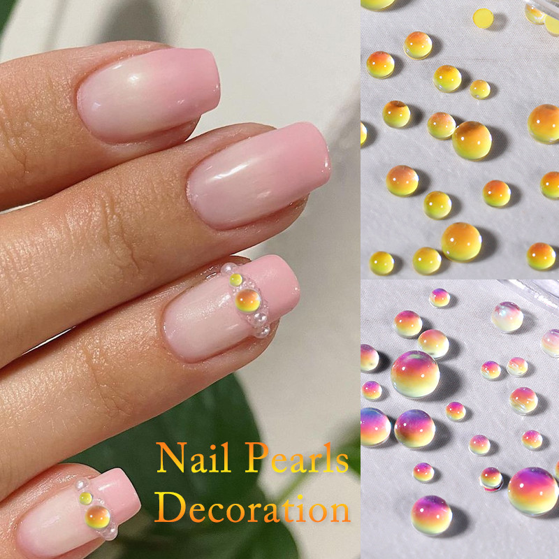 Culori bomboane Dimensiuni mixte Inimă de dragoste Mărgele de cristal rotunde AB 3D Nail Art Strasuri DIY Flatback Pietre acrilice Decorații