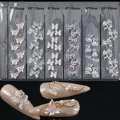 48/54 buc. Accesorii pentru arta unghiilor cu fluture aurore mixte Fusta ursuleț Kawaii cu spate plat, unghii de modă, decorare DIY pentru unghii