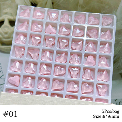 2023 m. Nauji Butterflies Moon 3D nagų dailės puošmena Auroras Heart Rhinestones Nagų žavesiai Nagų prispaudimas Juostelės dalys Priedai