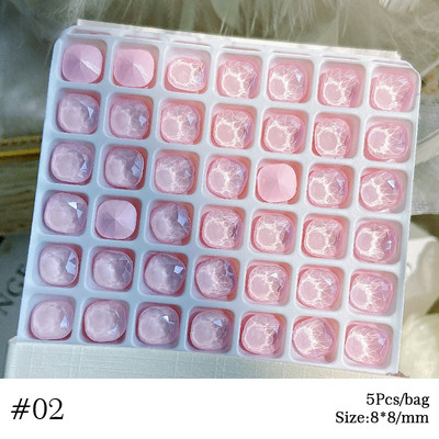 2023 m. Nauji Butterflies Moon 3D nagų dailės puošmena Auroras Heart Rhinestones Nagų žavesiai Nagų prispaudimas Juostelės dalys Priedai