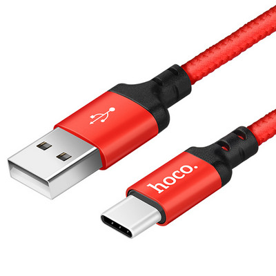 Hoco 1m 2m Καλώδιο USB Type C για Samsung S10 S9 Καλώδιο γρήγορης φόρτισης USB C Γρήγορη φόρτιση για Huawei P30 Xiaomi USB-C καλώδιο φόρτισης