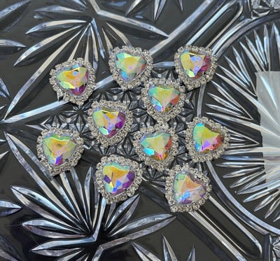 5 buc. Articole pentru unghii din aliaj 3D, modele lungi și goale, picături de apă, pentru unghii, cu strasuri, pentru inimă, accesorii pentru unghii, pentru bijuterii, pietre prețioase