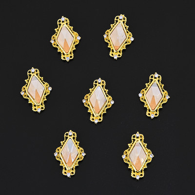 5 buc. Articole pentru unghii din aliaj 3D, modele lungi și goale, picături de apă, pentru unghii, cu strasuri, pentru inimă, accesorii pentru unghii, pentru bijuterii, pietre prețioase