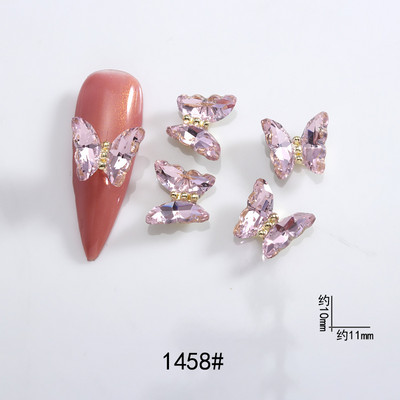 5 buc. Articole pentru unghii din aliaj 3D, modele lungi și goale, picături de apă, pentru unghii, cu strasuri, pentru inimă, accesorii pentru unghii, pentru bijuterii, pietre prețioase