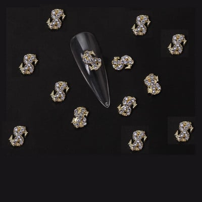 5 buc. Articole pentru unghii din aliaj 3D, modele lungi și goale, picături de apă, pentru unghii, cu strasuri, pentru inimă, accesorii pentru unghii, pentru bijuterii, pietre prețioase