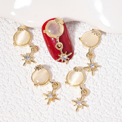 5 buc. Articole pentru unghii din aliaj 3D, modele lungi și goale, picături de apă, pentru unghii, cu strasuri, pentru inimă, accesorii pentru unghii, pentru bijuterii, pietre prețioase