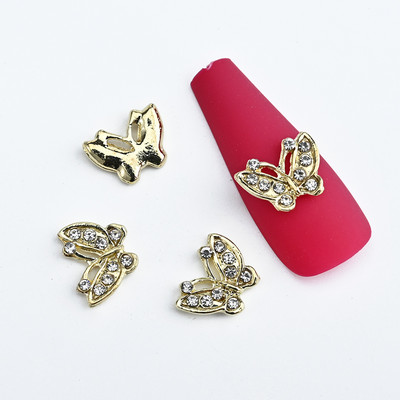 5 buc. Articole pentru unghii din aliaj 3D, modele lungi și goale, picături de apă, pentru unghii, cu strasuri, pentru inimă, accesorii pentru unghii, pentru bijuterii, pietre prețioase