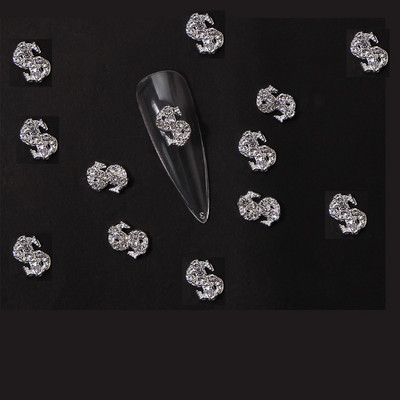 5 buc. Articole pentru unghii din aliaj 3D, modele lungi și goale, picături de apă, pentru unghii, cu strasuri, pentru inimă, accesorii pentru unghii, pentru bijuterii, pietre prețioase