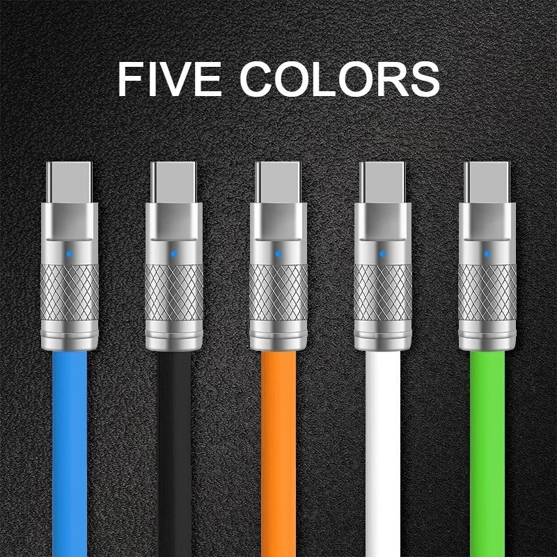 120 W ülikiire laadimiskaabel USB-tüüpi C vedel silikoonkaabel kiirlaadimise USB-kaabel Xiaomi Huawei Samsungi USB C-kaabli jaoks