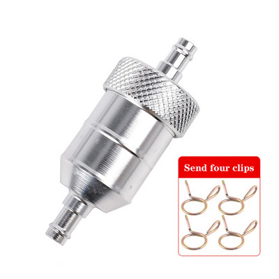 6 boja, 8 mm filtar goriva za motocikle, linijski benzinski dizel za motocikle, skutere, kromirane aluminijske filtre za gorivo