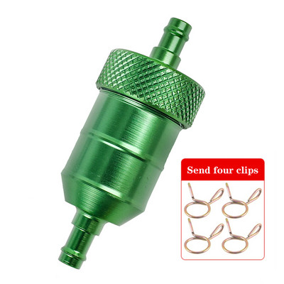 6 boja, 8 mm filtar goriva za motocikle, linijski benzinski dizel za motocikle, skutere, kromirane aluminijske filtre za gorivo