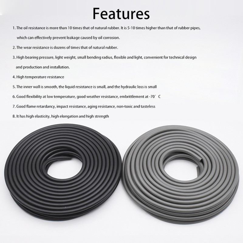Motociklo kuro pavaros guma 1 m 100 cm alyvos vamzdžio vamzdyno žarna Enviromental Vitta Functional nuo 5 mm iki 8 mm sustiprinta benzino alyva