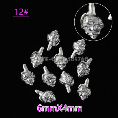 500 vnt. 3D sidabro aukso vandenyno jūros gyvybės kriauklės Jūros žvaigždės sraigės hipokampo plunksnos metalinės smeigės nagų dailės kniedės manikiūro dekoras