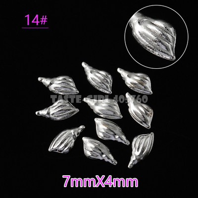 500 vnt. 3D sidabro aukso vandenyno jūros gyvybės kriauklės Jūros žvaigždės sraigės hipokampo plunksnos metalinės smeigės nagų dailės kniedės manikiūro dekoras