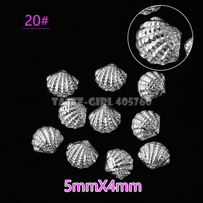 500 vnt. 3D sidabro aukso vandenyno jūros gyvybės kriauklės Jūros žvaigždės sraigės hipokampo plunksnos metalinės smeigės nagų dailės kniedės manikiūro dekoras