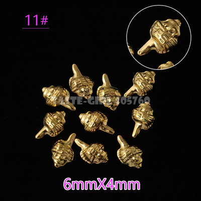 500 vnt. 3D sidabro aukso vandenyno jūros gyvybės kriauklės Jūros žvaigždės sraigės hipokampo plunksnos metalinės smeigės nagų dailės kniedės manikiūro dekoras