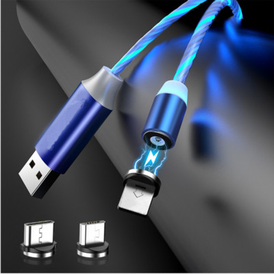 Magnetic Glow LED valgustus Kiirlaadimise USB-kaabel Xiaomi Redmi 8 8A 7A 6A 5 Plus 4A 4X 5A Note 7 8 Pro 8T iPhone Samsung jaoks