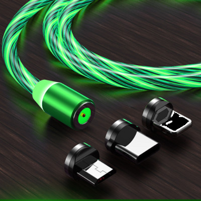Magnetinio švytėjimo LED apšvietimo greito įkrovimo USB laidas, skirtas Xiaomi Redmi 8 8A 7A 6A 5 Plus 4A 4X 5A Note 7 8 Pro 8T iPhone Samsung