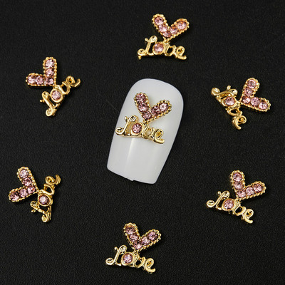 10/20 tk 3D kirsipuu küünekunsti amuletid 1,8*1,7cm punane/roosa/selge kirsikristall, 3D maguskirsi maniküür kividega kaunistus JE-10