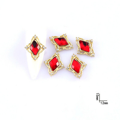 10/20 tk 3D kirsipuu küünekunsti amuletid 1,8*1,7cm punane/roosa/selge kirsikristall, 3D maguskirsi maniküür kividega kaunistus JE-10