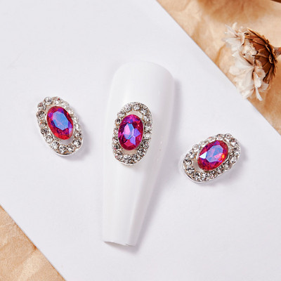 10/20 tk 3D kirsipuu küünekunsti amuletid 1,8*1,7cm punane/roosa/selge kirsikristall, 3D maguskirsi maniküür kividega kaunistus JE-10