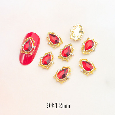 10/20 tk 3D kirsipuu küünekunsti amuletid 1,8*1,7cm punane/roosa/selge kirsikristall, 3D maguskirsi maniküür kividega kaunistus JE-10