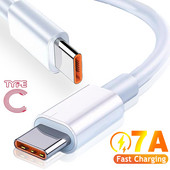 Καλώδιο Super-Fast Charging USB Type C 7A 100W για Samsung Xiaomi Huawei Mate 40 Καλώδια φόρτισης κινητών τηλεφώνων Καλώδιο δεδομένων
