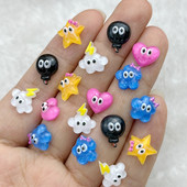 50 tk 3D läikivad armsad multifilmitähed Armastuspilved Lightning sari Nail Art Resin küünekunsti kaunistused Lillekujulised küünekunsti tarvikud