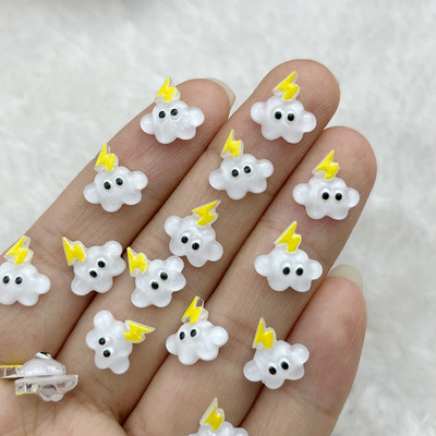 50 tk 3D läikivad armsad multifilmitähed Armastuspilved Lightning sari Nail Art Resin küünekunsti kaunistused Lillekujulised küünekunsti tarvikud