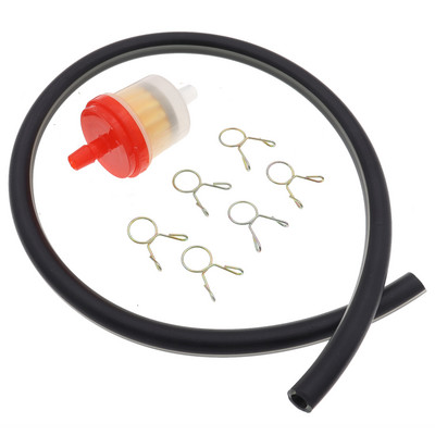 Dujų kuro filtras + 45 cm guminės alyvos žarnos vamzdelis + 6 gnybtai generatoriaus dujų variklio bakams