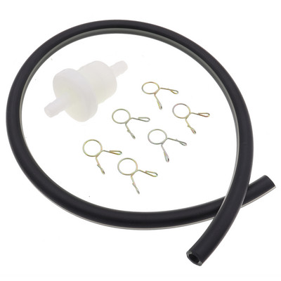 Dujų kuro filtras + 45 cm guminės alyvos žarnos vamzdelis + 6 gnybtai generatoriaus dujų variklio bakams