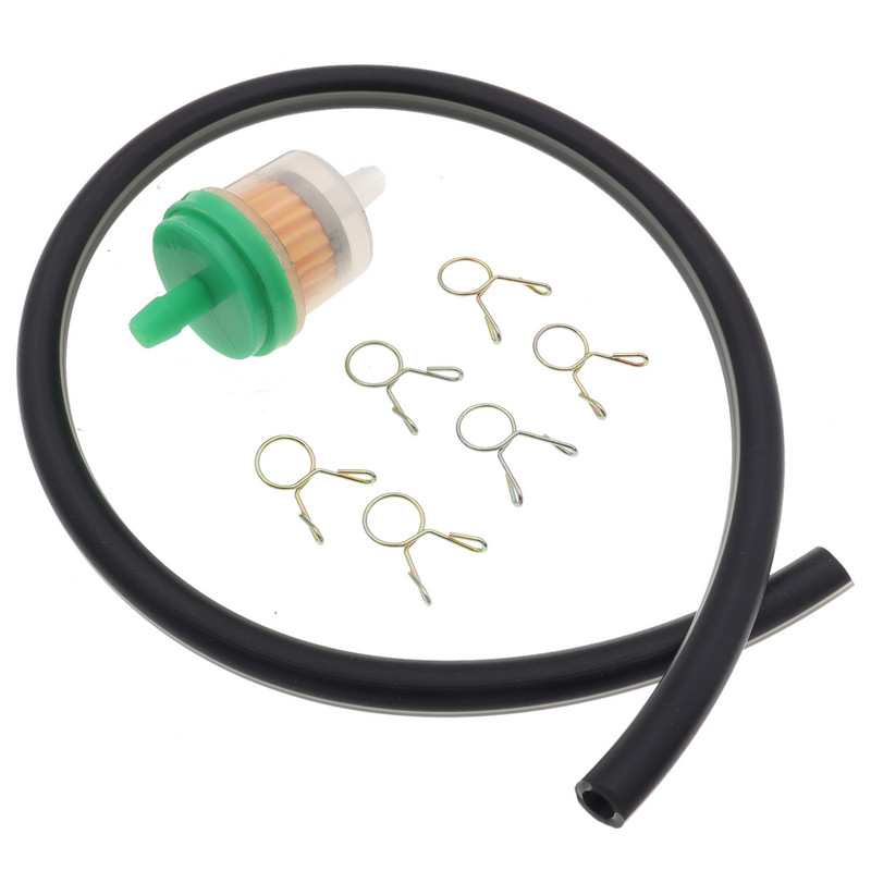 Dujų kuro filtras + 45 cm guminės alyvos žarnos vamzdelis + 6 gnybtai generatoriaus dujų variklio bakams