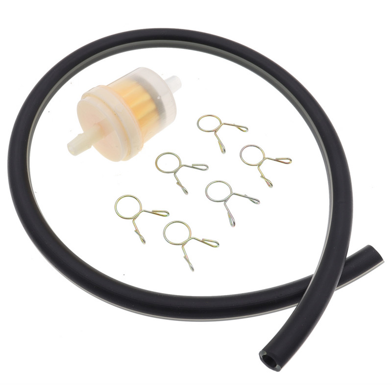 Dujų kuro filtras + 45 cm guminės alyvos žarnos vamzdelis + 6 gnybtai generatoriaus dujų variklio bakams