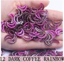 11x15mm 70 τμχ Moon Rainbow Imitation Pearl Art Ρητίνη Rhinestones Flatback DIY Crafts Κοσμήματα Κατασκευή Στολισμός Γάμου