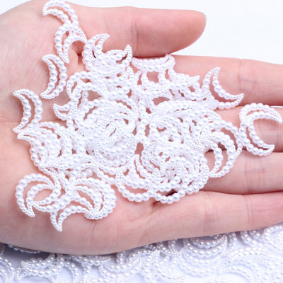 11x15mm 70 τμχ Moon Rainbow Imitation Pearl Art Ρητίνη Rhinestones Flatback DIY Crafts Κοσμήματα Κατασκευή Στολισμός Γάμου