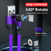 SZYUPXIN magnetinis USB kabelis 3 viename mikro USB įkroviklis 3 m LED magnetinis laido C tipo laidas skirtas iphone11 XS Xiaomi Samsung telefono laidas